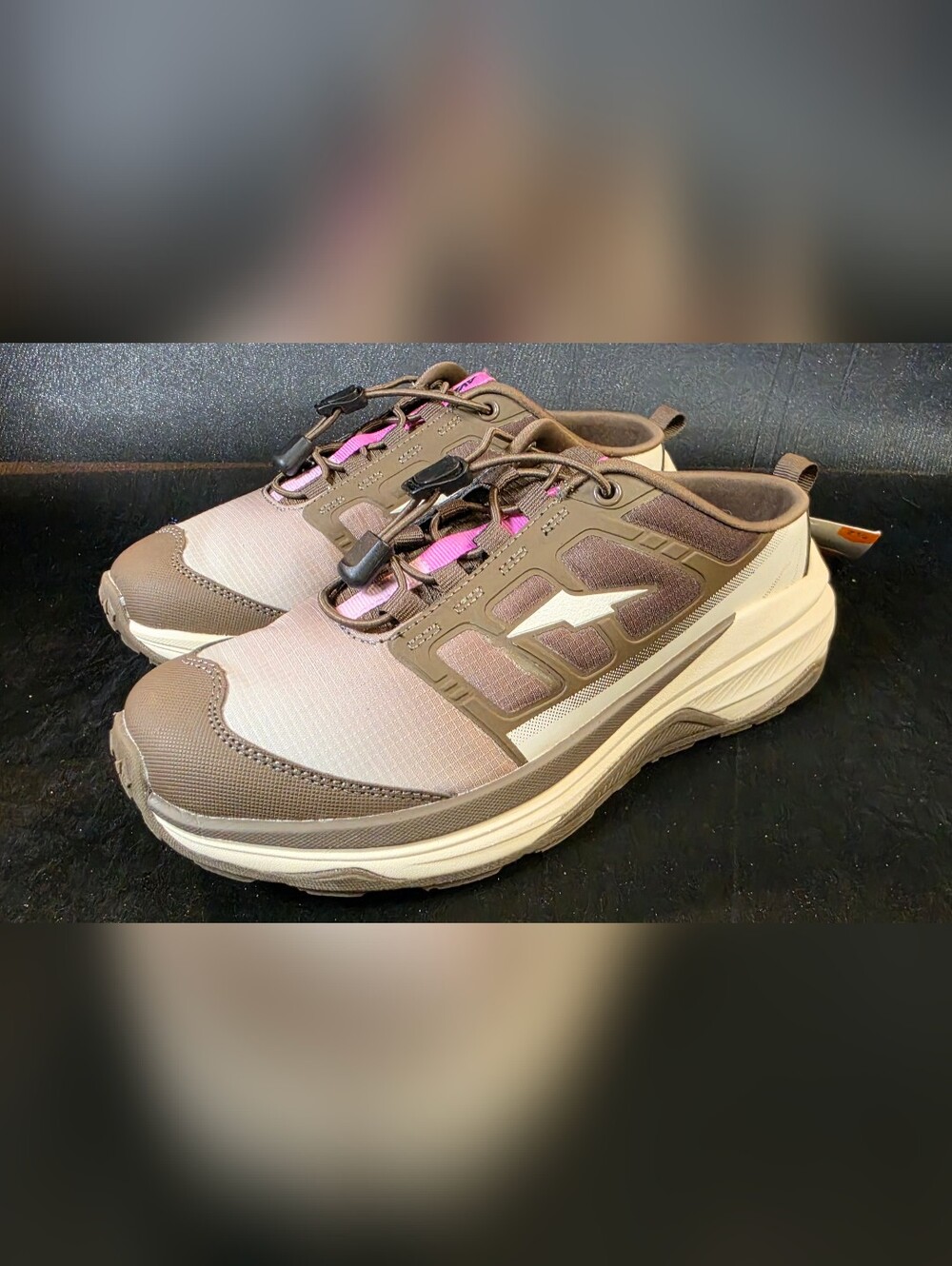Avia Backless Sneaker Womens 7.5 Brown Slip On Comfort Walking Shoes New